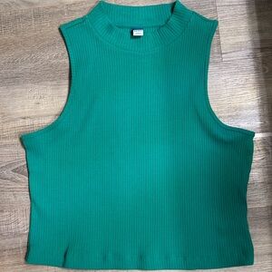 Old Navy Green Ribbed Tank Top